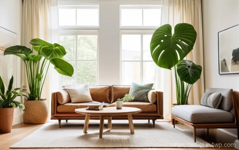 자연 형태 디자인을 위한 프로젝트 아이디어 - Prompt 1: Serene Biophilic Living Space**