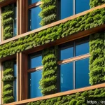 Home 23 생태계에서 발견한 자연 형태 디자인 사례 - A futuristic urban building façade inspired by natural fractal patterns of leaves, featuring intrica...